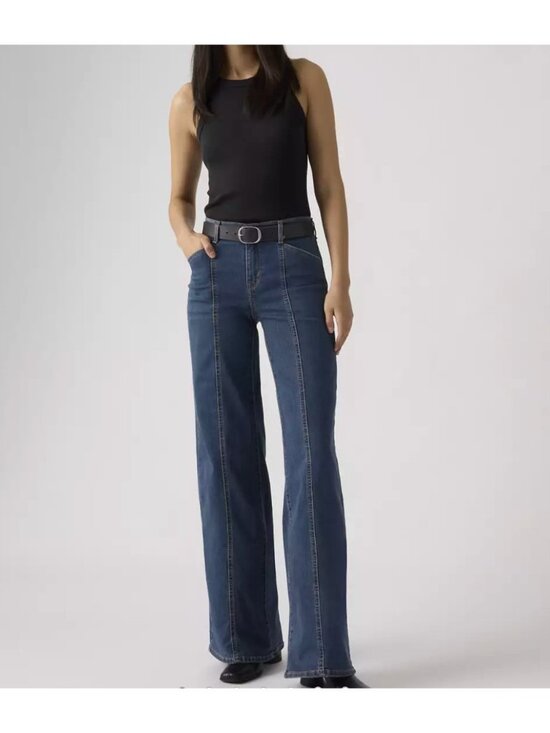 Levi's Denim - New Levi's 28x32 318 Seamed Wide Leg Women's Jeans Is It Denim Dark Wash